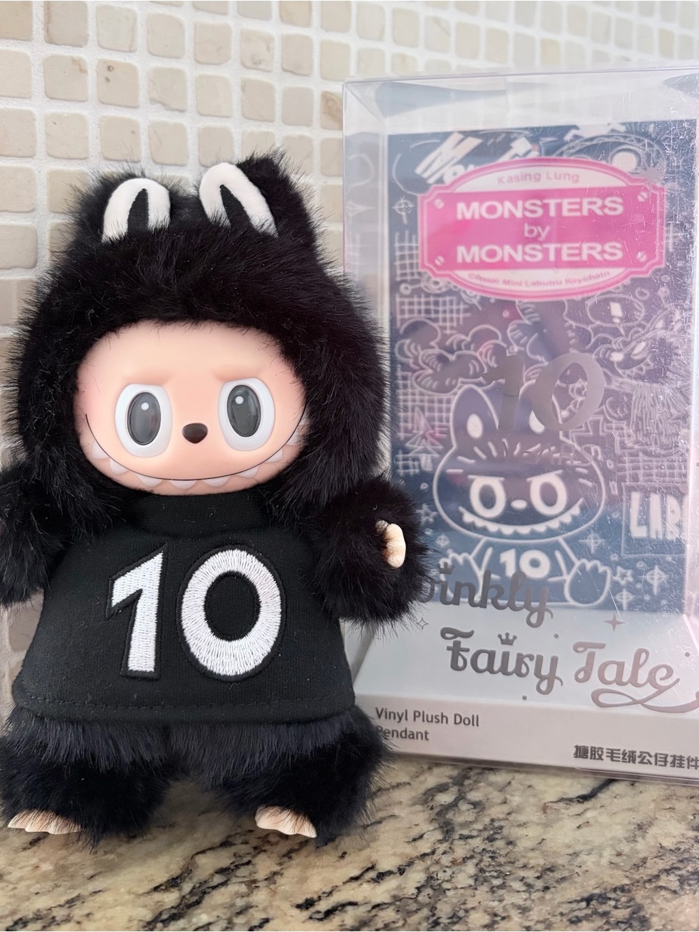Custom plush black Labubu 17cm